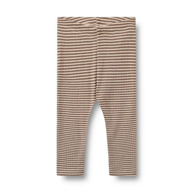 Wool Leggings Agi (brown stripes)
